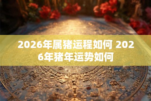 2026年属猪运程如何 2026年猪年运势如何