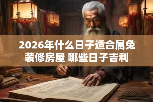 2026年什么日子适合属兔装修房屋 哪些日子吉利 2026年什么日子适合属兔装修房屋 哪些日子吉利