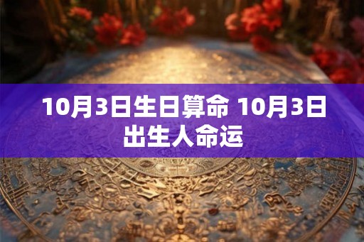 10月3日生日算命 10月3日出生人命运