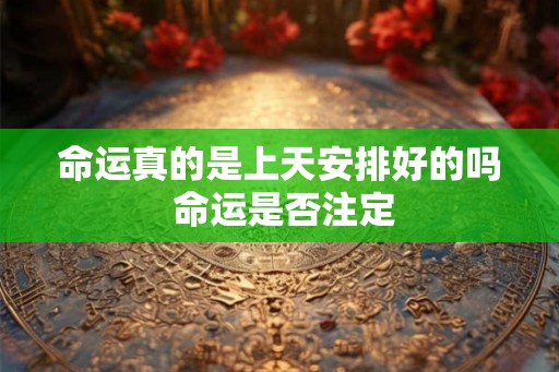 命运真的是上天安排好的吗 命运是否注定