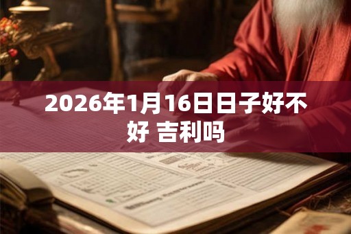 2026年1月16日日子好不好 吉利吗