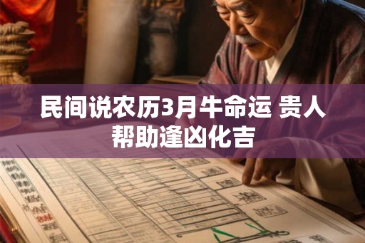 民间说农历3月牛命运 贵人帮助逢凶化吉