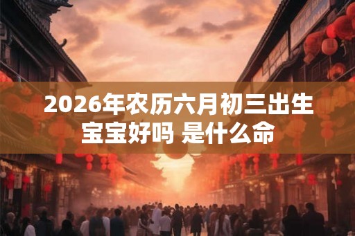 2026年农历六月初三出生宝宝好吗 是什么命