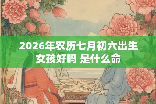 2026年农历七月初六出生女孩好吗 是什么命