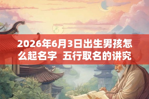 2026年6月3日出生男孩怎么起名字 五行取名的讲究 2026年6月3日出生男孩怎么起名字 五行取名的讲究