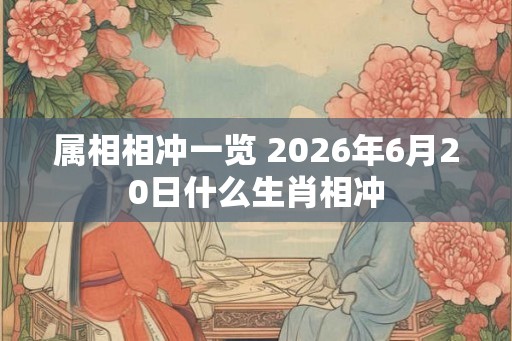 属相相冲一览 2026年6月20日什么生肖相冲