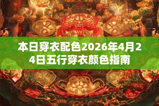 本日穿衣配色2026年4月24日五行穿衣颜色指南