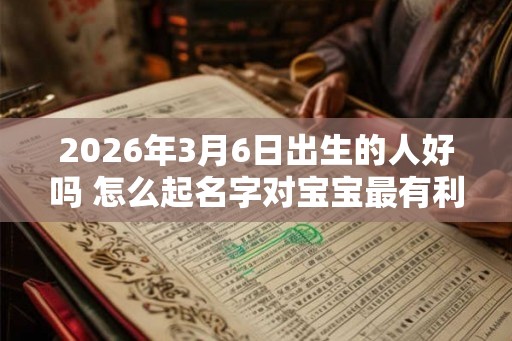 2026年3月6日出生的人好吗 怎么起名字对宝宝最有利