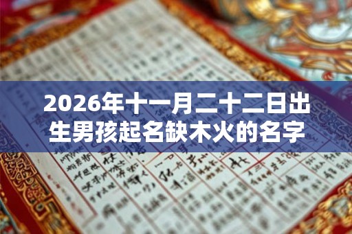 2026年十一月二十二日出生男孩起名缺木火的名字