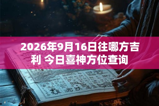 2026年9月16日往哪方吉利 今日喜神方位查询