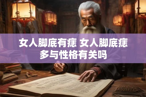 女人脚底有痣 女人脚底痣多与性格有关吗
