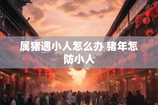 属猪遇小人怎么办 猪年怎防小人 属猪遇小人怎么办 猪年怎防小人