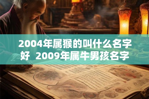 2004年属猴的叫什么名字好 2009年属牛男孩名字 2004年属猴的叫什么名字好 2009年属牛男孩名字