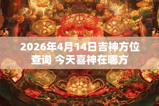 2026年4月14日吉神方位查询 今天喜神在哪方