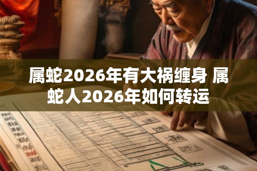属蛇2026年有大祸缠身 属蛇人2026年如何转运