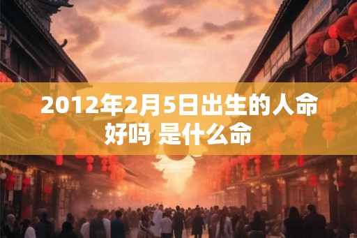 2012年2月5日出生的人命好吗 是什么命