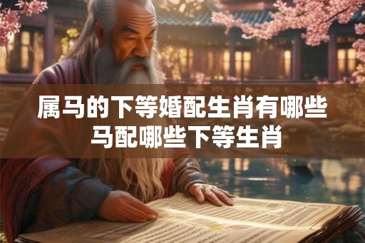 属马的下等婚配生肖有哪些 马配哪些下等生肖 属马的下等婚配生肖有哪些 马配哪些下等生肖