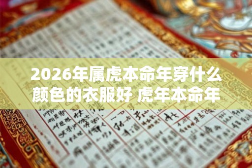 2026年属虎本命年穿什么颜色的衣服好 虎年本命年忌红色吗