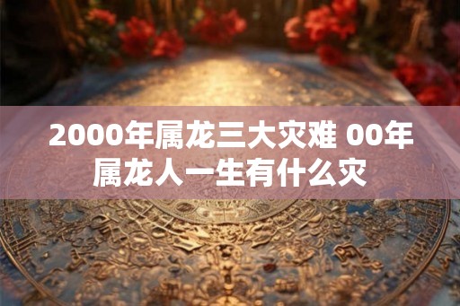 2000年属龙三大灾难 00年属龙人一生有什么灾 2000年属龙三大灾难 00年属龙人一生有什么灾