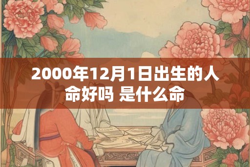 2000年12月1日出生的人命好吗 是什么命