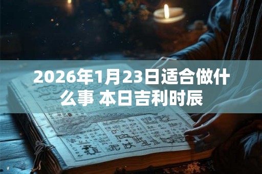 2026年1月23日适合做什么事 本日吉利时辰