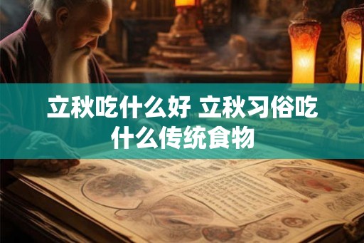 立秋吃什么好 立秋习俗吃什么传统食物