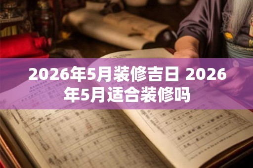 2026年5月装修吉日 2026年5月适合装修吗