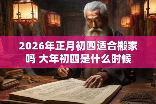 2026年正月初四适合搬家吗 大年初四是什么时候