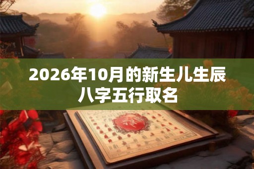 2026年10月的新生儿生辰八字五行取名