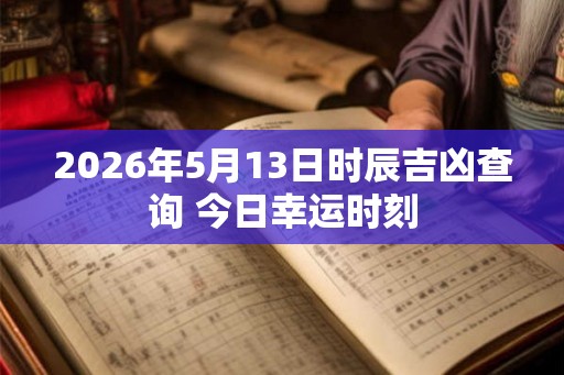 2026年5月13日时辰吉凶查询 今日幸运时刻 2026年5月13日时辰吉凶查询 今日幸运时刻