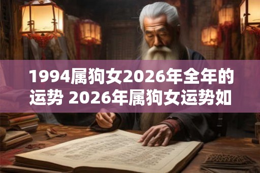 1994属狗女2026年全年的运势 2026年属狗女运势如何