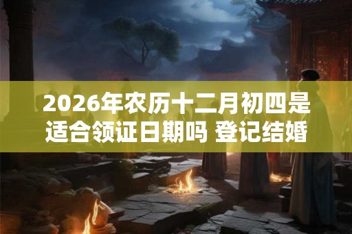 2026年农历十二月初四是适合领证日期吗 登记结婚怎么样