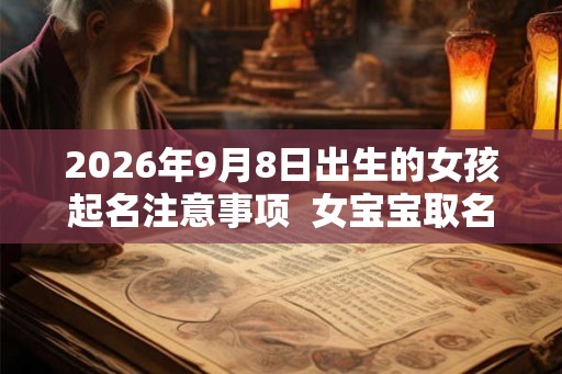 2026年9月8日出生的女孩起名注意事项 女宝宝取名大全 2026年9月8日出生的女孩起名注意事项 女宝宝取名大全