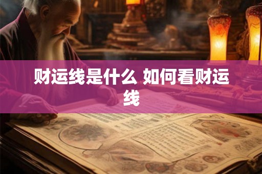 财运线是什么 如何看财运线