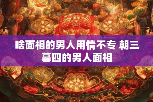 啥面相的男人用情不专 朝三暮四的男人面相