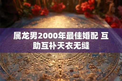 属龙男2000年最佳婚配 互助互补天衣无缝