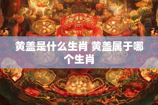 黄盖是什么生肖 黄盖属于哪个生肖