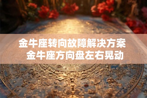 金牛座转向故障解决方案  金牛座方向盘左右晃动