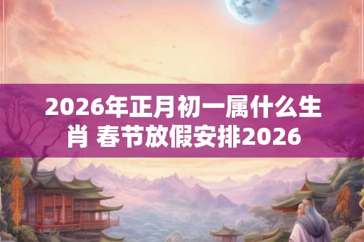 2026年正月初一属什么生肖 春节放假安排2026