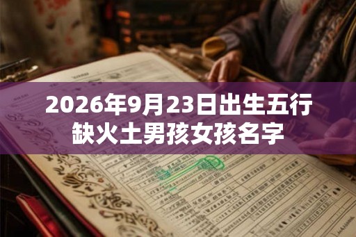 2026年9月23日出生五行缺火土男孩女孩名字