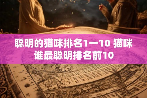 聪明的猫咪排名1一10 猫咪谁最聪明排名前10 聪明的猫咪排名1一10 猫咪谁最聪明排名前10