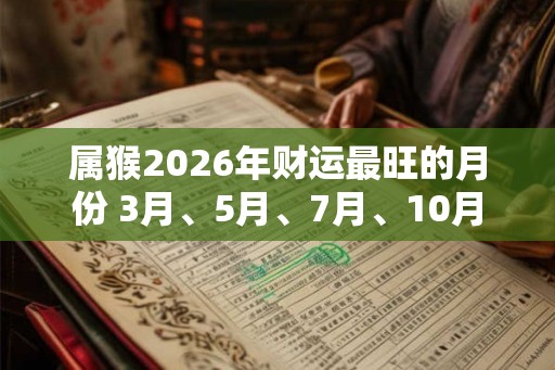 属猴2026年财运最旺的月份 3月、5月、7月、10月 属猴2026年财运最旺的月份 3月、5月、7月、10月