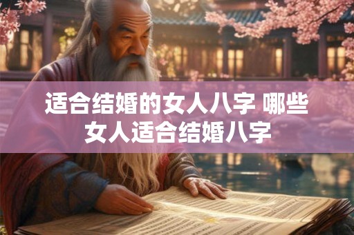 适合结婚的女人八字 哪些女人适合结婚八字