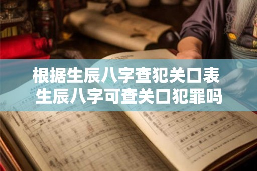 根据生辰八字查犯关口表 生辰八字可查关口犯罪吗