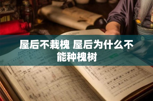 屋后不栽槐 屋后为什么不能种槐树
