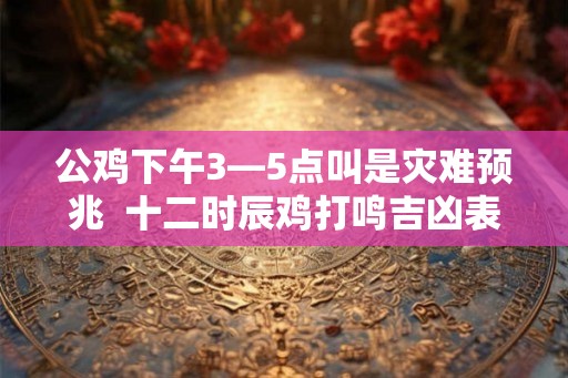 公鸡下午3—5点叫是灾难预兆  十二时辰鸡打鸣吉凶表