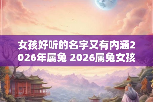 女孩好听的名字又有内涵2026年属兔 2026属兔女孩好听内涵名字