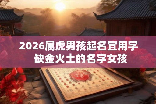 2026属虎男孩起名宜用字  缺金火土的名字女孩