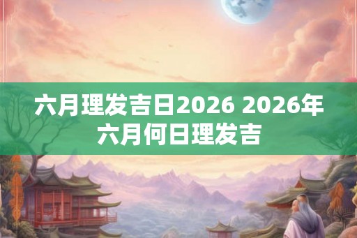 六月理发吉日2026 2026年六月何日理发吉 六月理发吉日2026 2026年六月何日理发吉