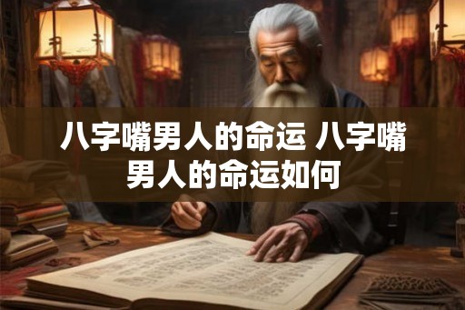 八字嘴男人的命运 八字嘴男人的命运如何